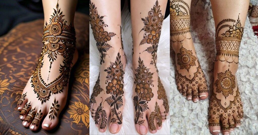 bridal foot mehndi design full coverage wedding style