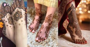 simple foot mehndi design easy floral pattern 2026