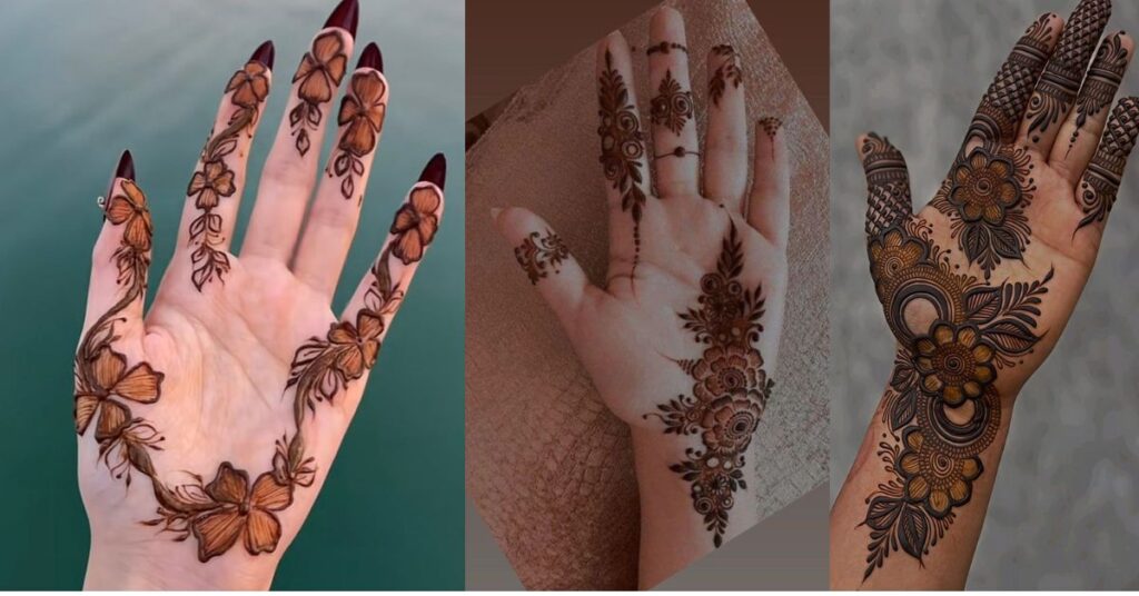front hand simple mehndi design easy and elegant