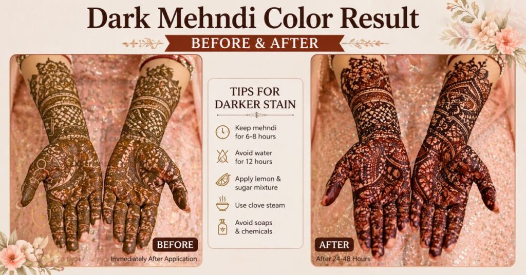 how to get dark mehndi stain naturally bridal henna tips result