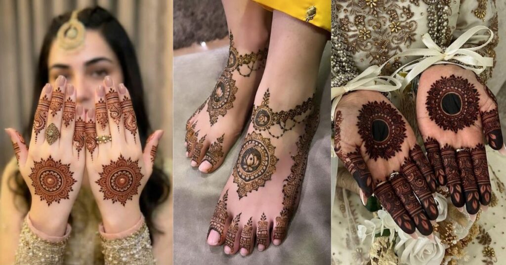 minimalist mandala bridal mehndi design simple elegant wedding henna