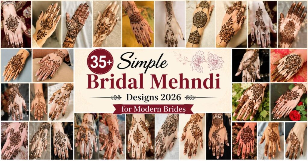 35+ Simple Bridal Mehndi Designs 2026 for Modern Brides