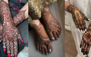 Modern bride showcasing 35+ Simple Bridal Mehndi Designs 2026 with elegant floral patterns, Arabic fusion henna, and minimalist bridal hand artwork