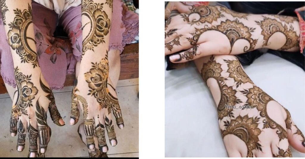 Elegant arm mehndi styles featuring intricate floral vines, mandala patterns, bracelet-inspired bands, and flowing henna designs extending from wrist to forearm in a graceful traditional and modern fusion look.