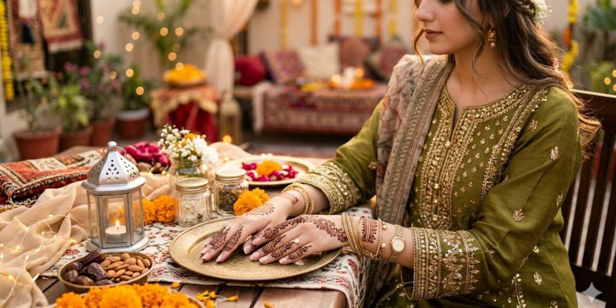 Bakra Eid Last Minute Mehndi 2026 Arabic floral henna design Eid night festive look