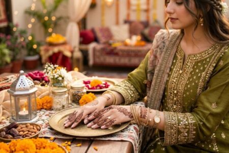 Bakra Eid Last Minute Mehndi 2026 Arabic floral henna design Eid night festive look