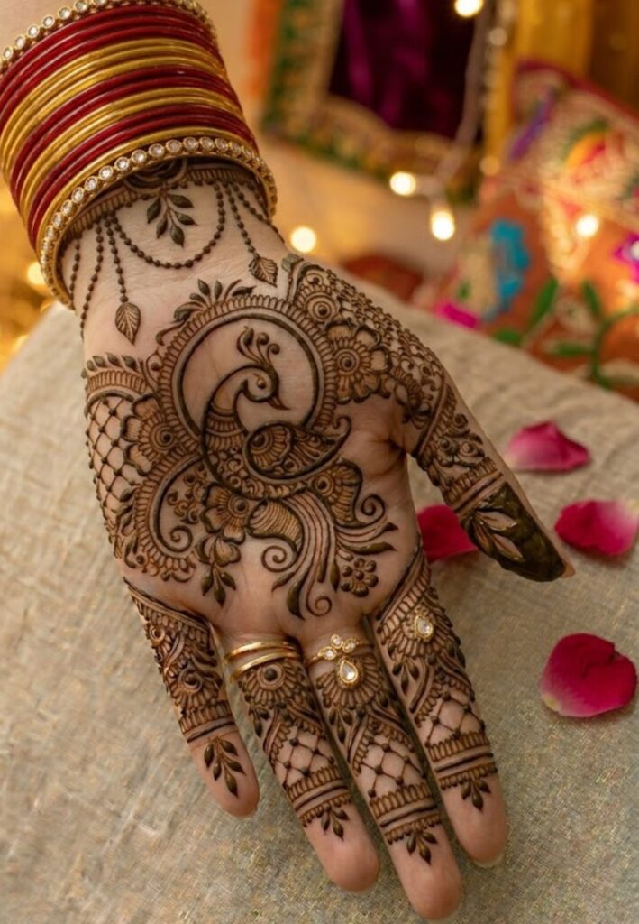 Festive Eid simple front hand mehndi design