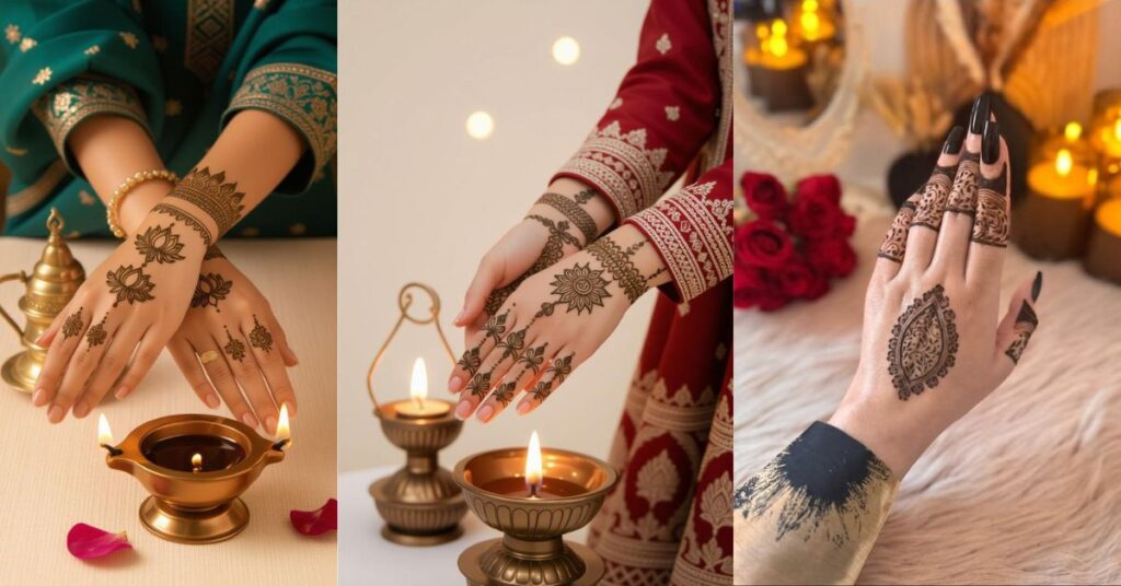 diwali back hand mehndi designs traditional festive pattern