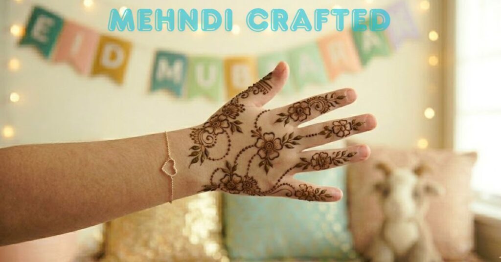 Easy floral mehndi designs for kids Eid simple flower henna pattern