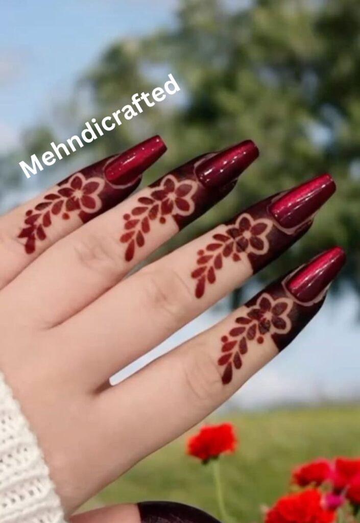 finger tip mehndi design simple Eid ul Adha 2026 easy beginner henna style