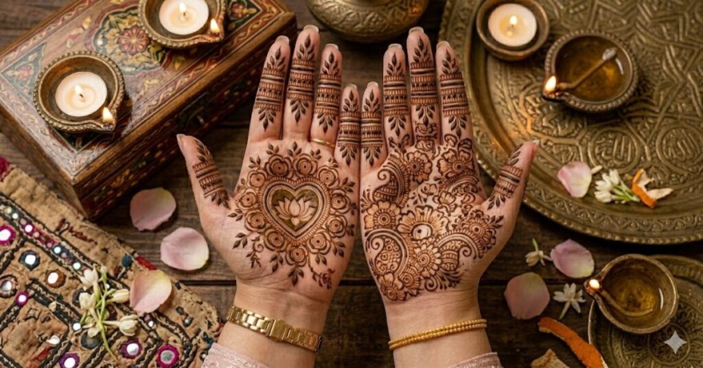 floral mother’s day mehndi designs 2026 rose pattern