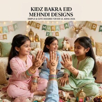 Kidz Bakra Eid Mehndi Designs cute girl showing simple festive mehndi on hands