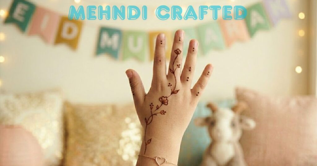 Minimal mehndi for school girls simple elegant Eid henna design light and stylish pattern for kids hands