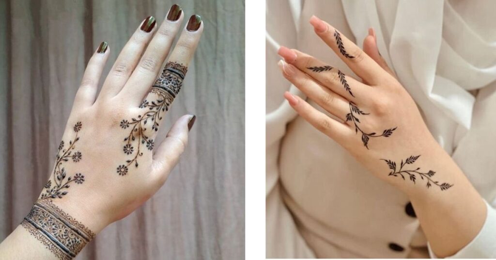 Minimalist latest mehndi design 2026 mandala pattern with clean negative space