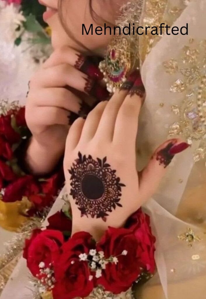 simple minimalist mandala mehndi design for Eid ul Adha 2026 at home easy henna pattern