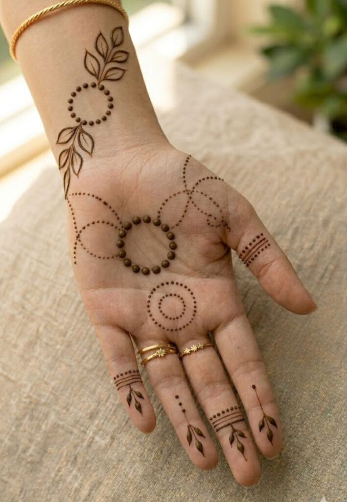 Beginner-friendly simple front hand mehndi patterns