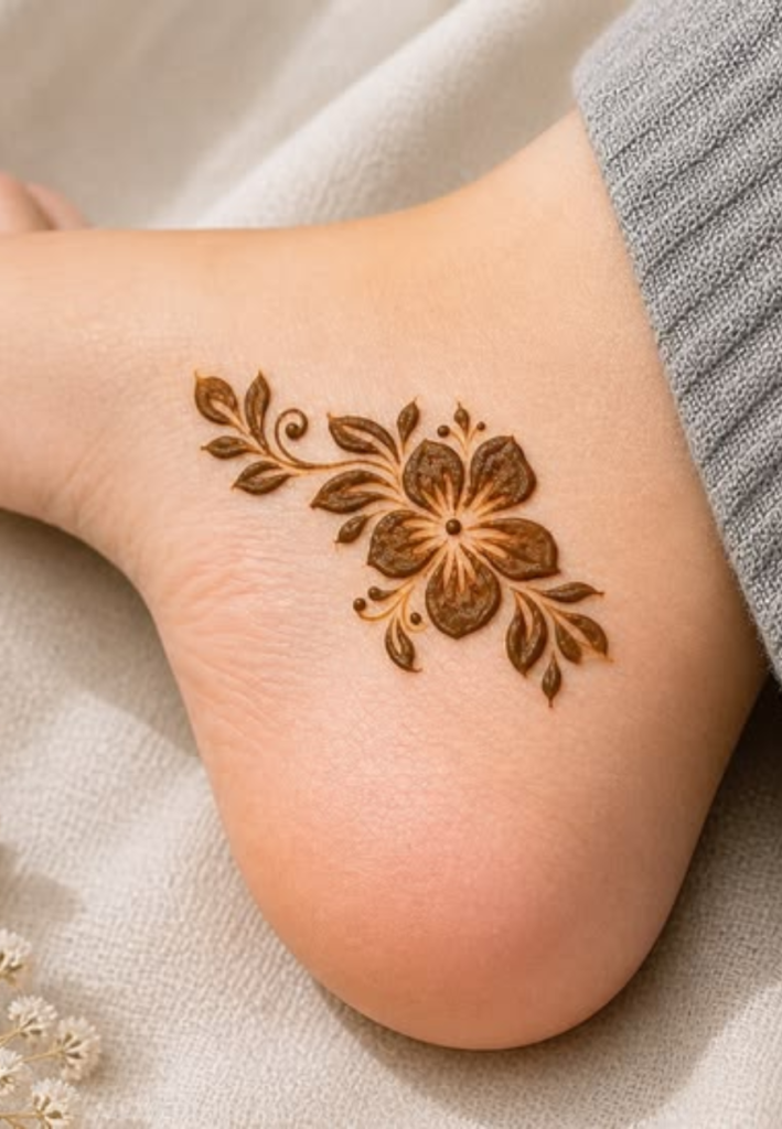 Anklet style foot mehndi design
