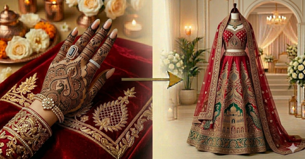Bridal dress full hand mehndi designs wedding henna style 2026