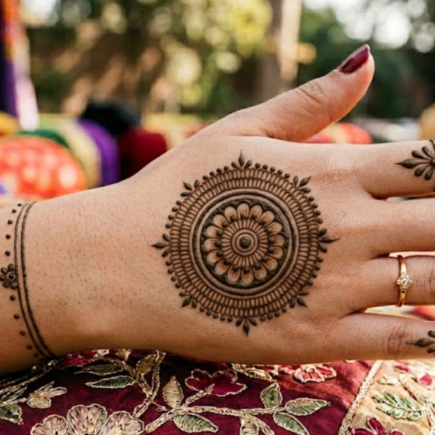 Beautiful Circle Mehndi design 2026 with elegant mandala patterns on hands