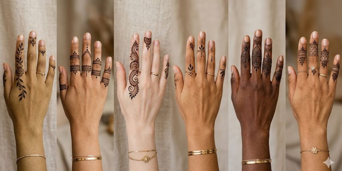 Finger Mehndi Designs 2026 featuring modern floral and minimalist henna patterns