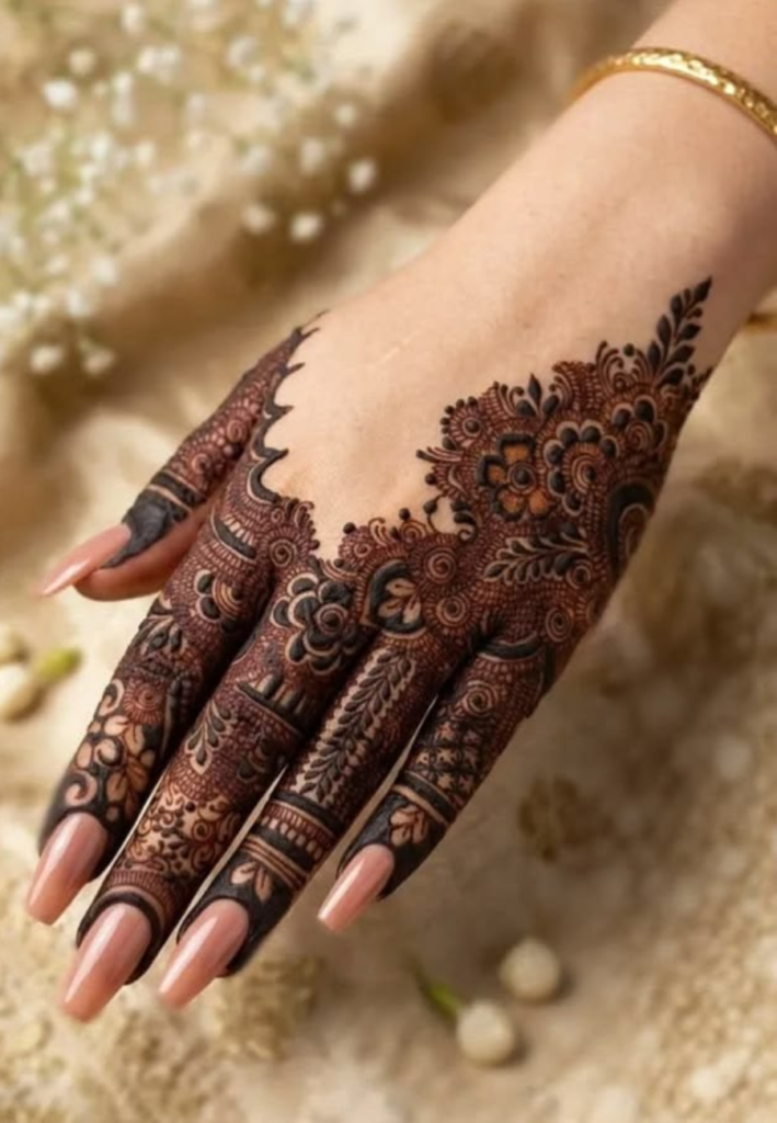 Finger Engagement Mehndi Designs 2026 minimal stylish ring patterns