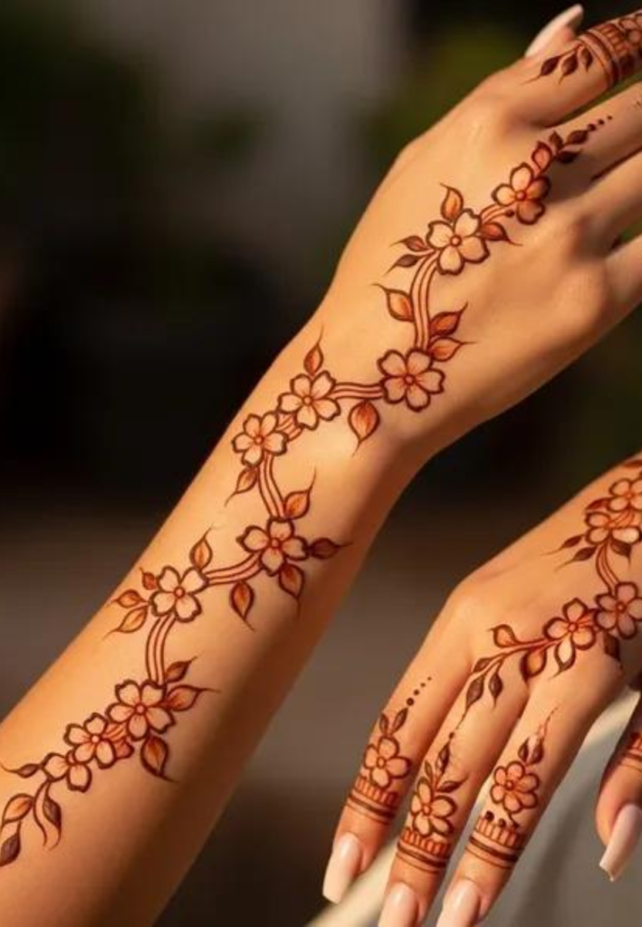 Full hand traditional Raksha Bandhan Mehndi Designs 2026 heavy floral style