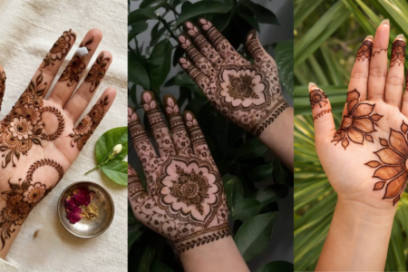 Front Hand Mehndi Designs 2026 modern floral and Arabic style henna trends on hand