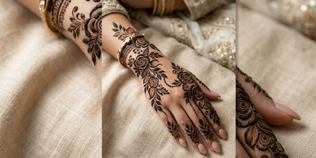 Half Hand Mehndi Designs 2026 elegant Arabic floral henna featured design.