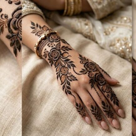 Half Hand Mehndi Designs 2026 elegant Arabic floral henna featured design.