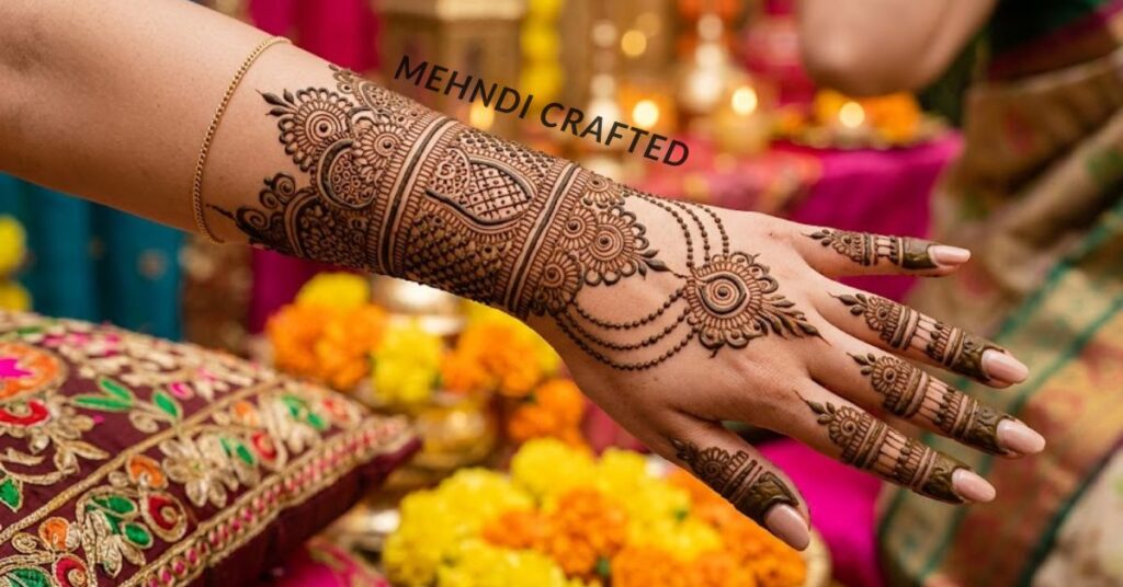 Wrist focus mehndi design.