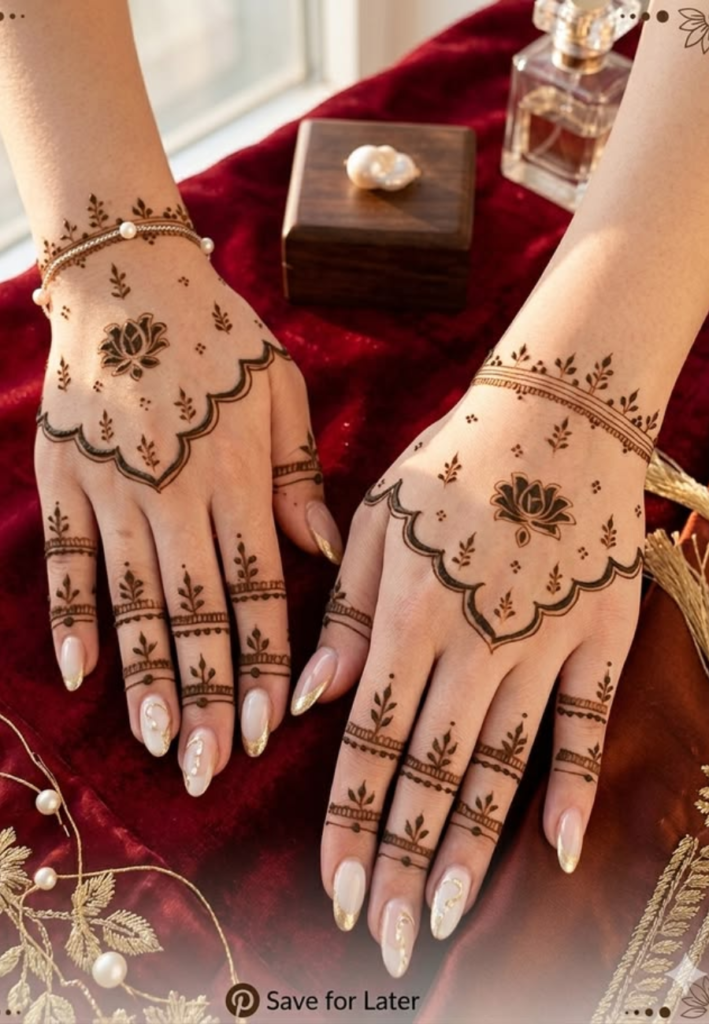 Jewelry style Bridal Engagement Mehndi Designs 2026 bracelet henna art
