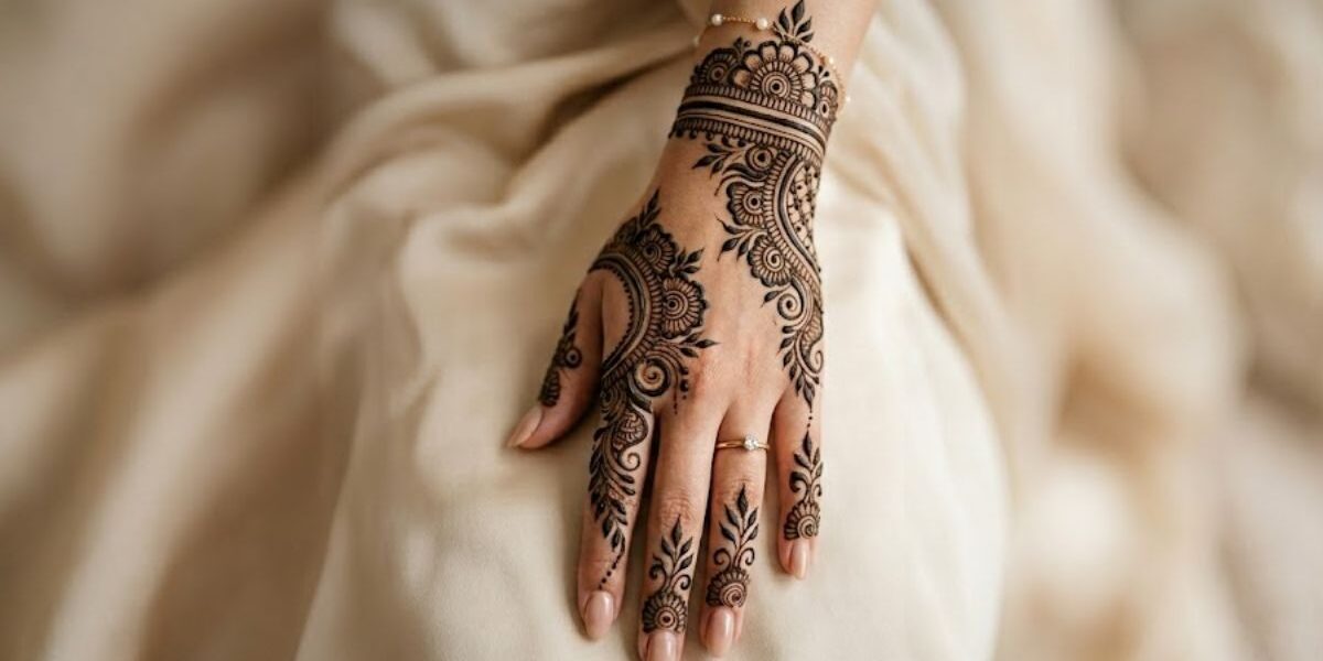 Khafif Mehndi Designs 2026 elegant Arabic floral henna featured design on hand