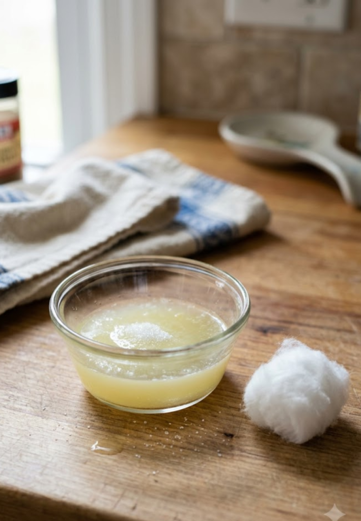 Lemon and sugar mixture used for darker mehndi
