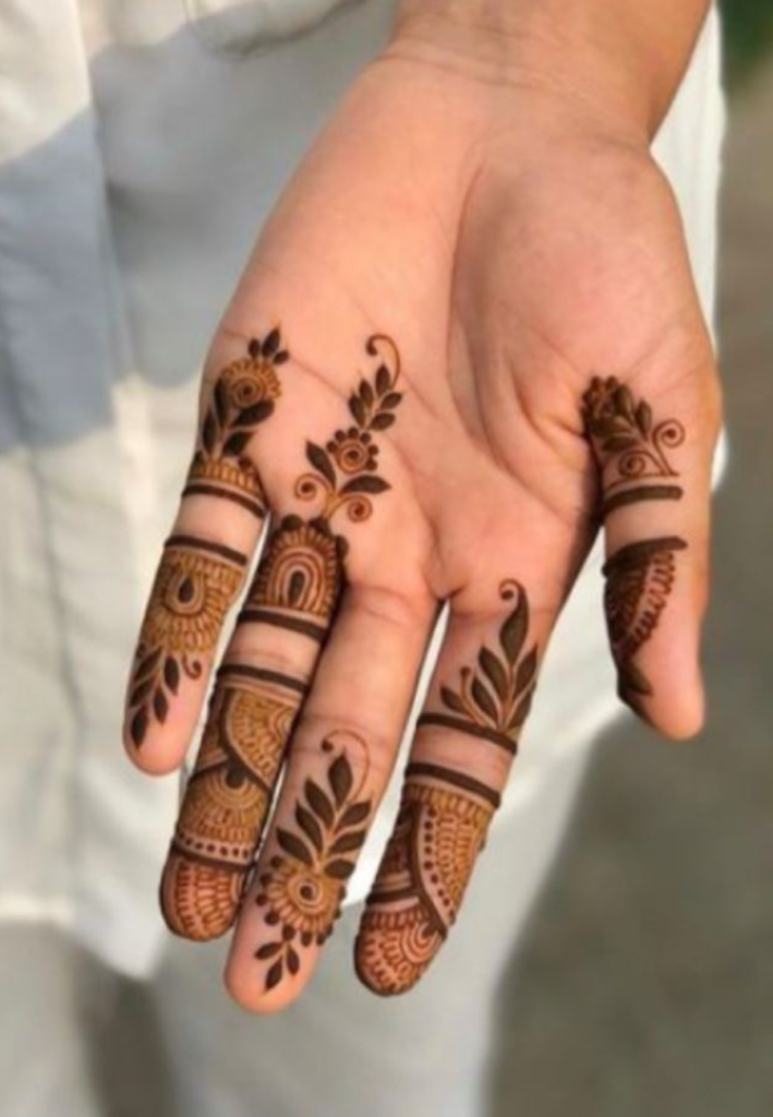 Minimal finger front hand mehndi design 2026 simple elegant henna art
