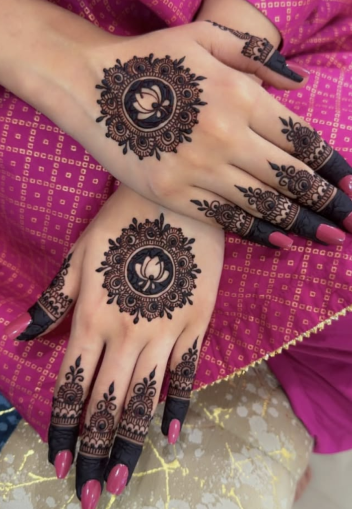 Moroccan mandala fusion mehndi design