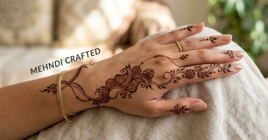 Open space Arabic mehndi.
