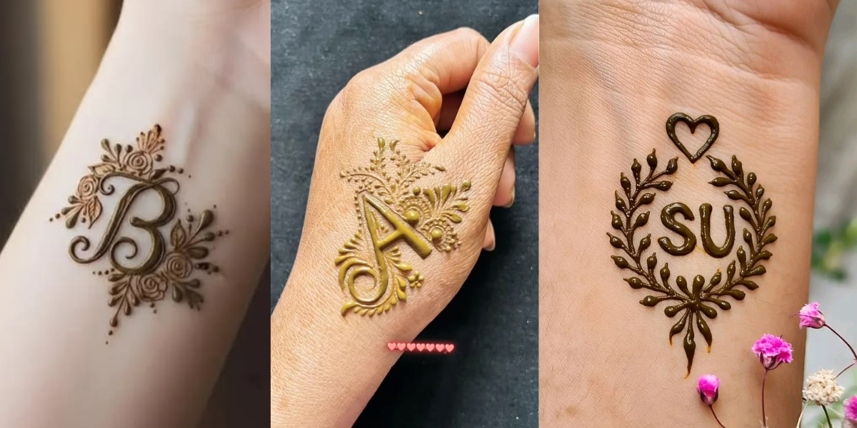 Simple Name Mehndi Designs 2026 elegant floral bridal hand design