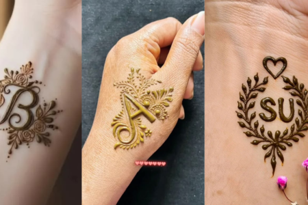 Simple Name Mehndi Designs 2026 elegant floral bridal hand design