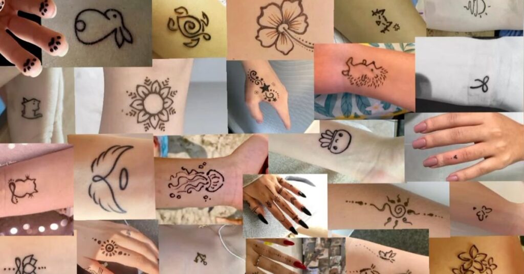 Stunning modern henna tattoo designs featured for 2026 blog by Mehndi Crafted showing elegant Arabic and minimal mehndi styles