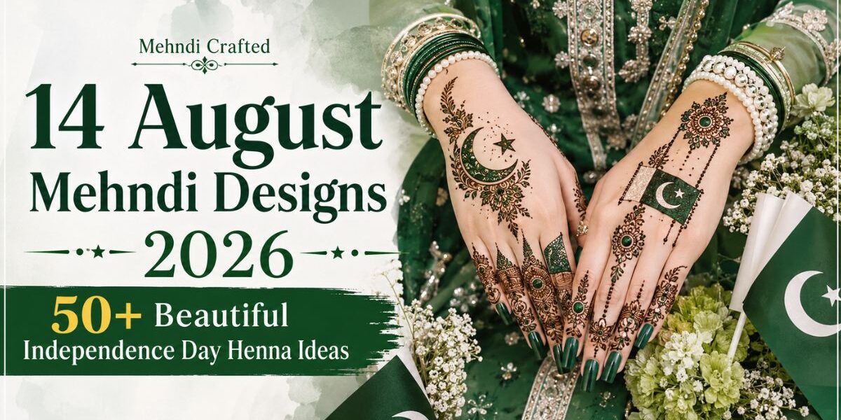14 August Mehndi Designs 2026 featuring beautiful Pakistan Independence Day henna ideas by Mehndi Crafted