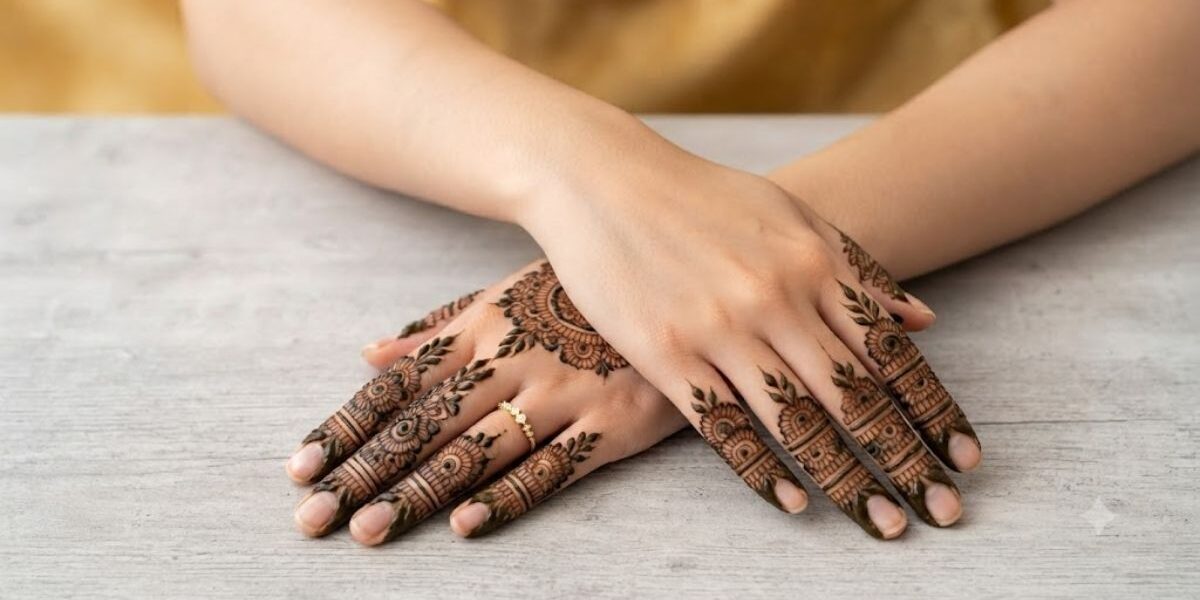 Royal Finger Mehndi Design 2026 elegant luxury finger henna pattern