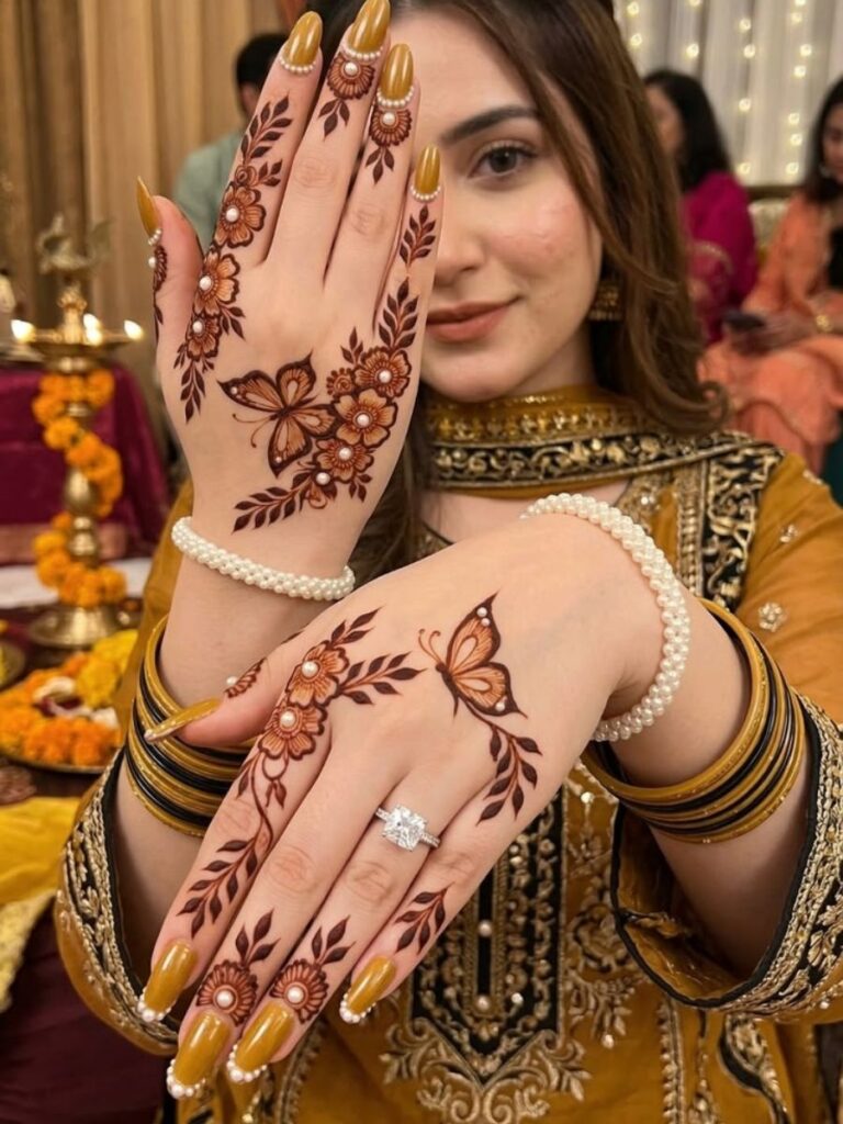Elegant College Girl Mehndi Designs with simple and stylish henna patterns for everyday wear