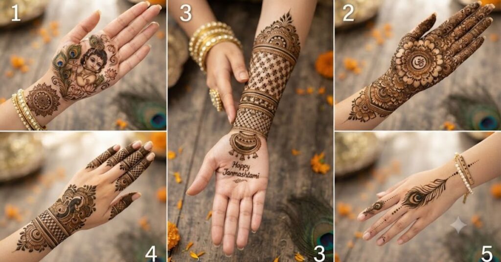 Beautiful Janmashtami Henna Designs Collection