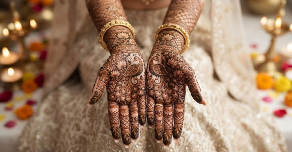 Bridal Peacock Mehndi Designs for wedding celebrations