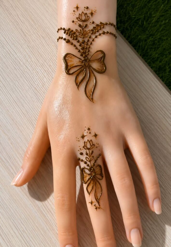 Bracelet Style Birthday Mehndi Designs with elegant wrist patterns and jewelry-inspired henna art