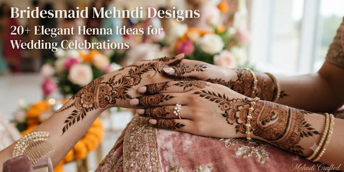 Bridesmaid Mehndi Designs featuring elegant floral henna patterns for wedding celebrations