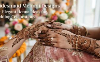 Bridesmaid Mehndi Designs featuring elegant floral henna patterns for wedding celebrations