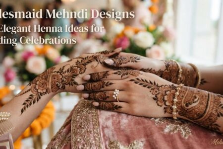 Bridesmaid Mehndi Designs featuring elegant floral henna patterns for wedding celebrations
