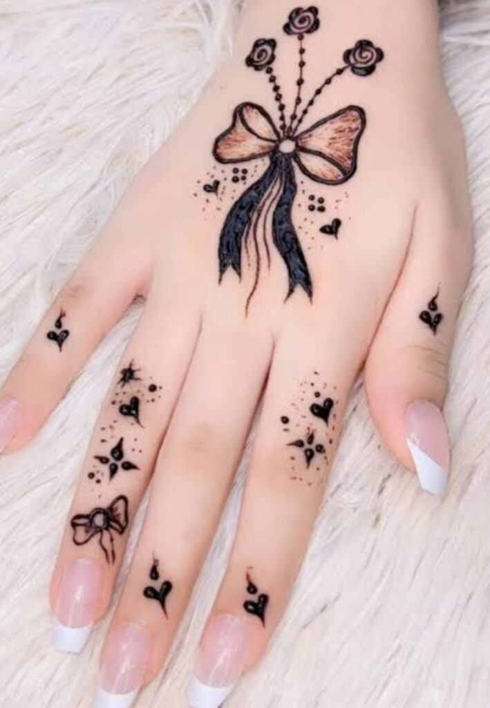 Coquette and Y2K inspired Gen Z Mehndi Designs 2026