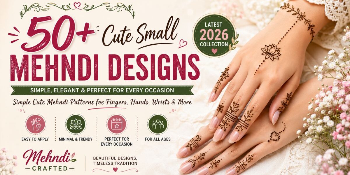 Cute Small Mehndi Designs with simple floral henna patterns on female hands